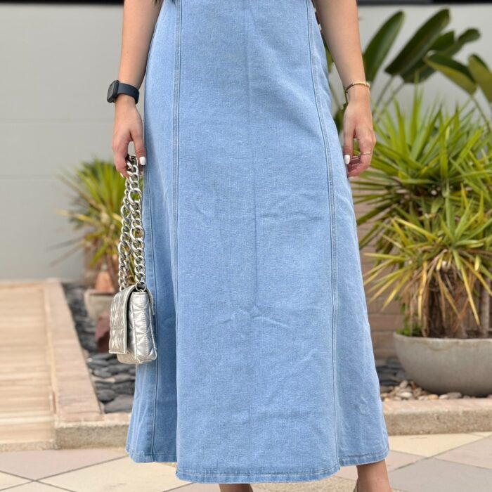 Falda Denim Maxi en Corte A